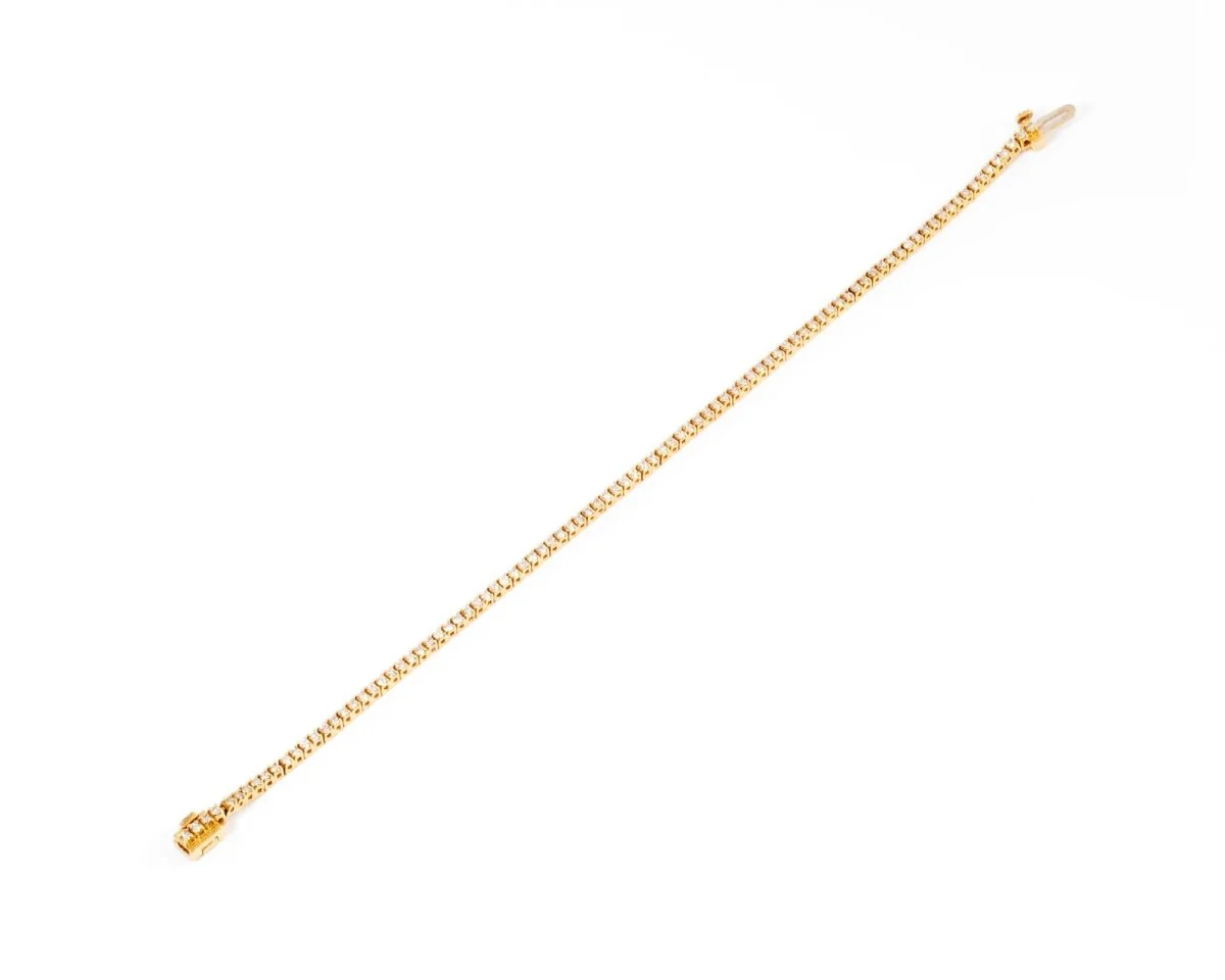 Bracelet riviere en or jaune et diamants - Image 2