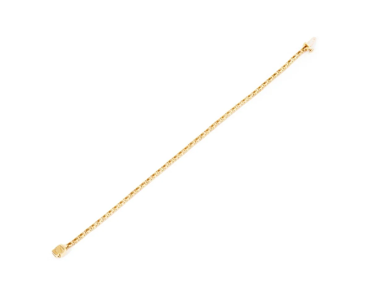 Bracelet riviere en or jaune et diamants - Image 5