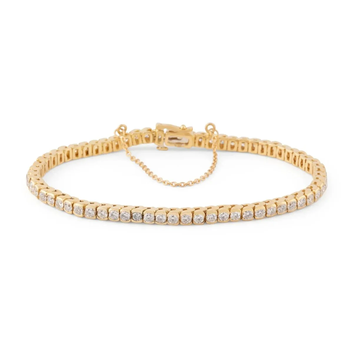 Bracelet Rivière en or jaune et diamants