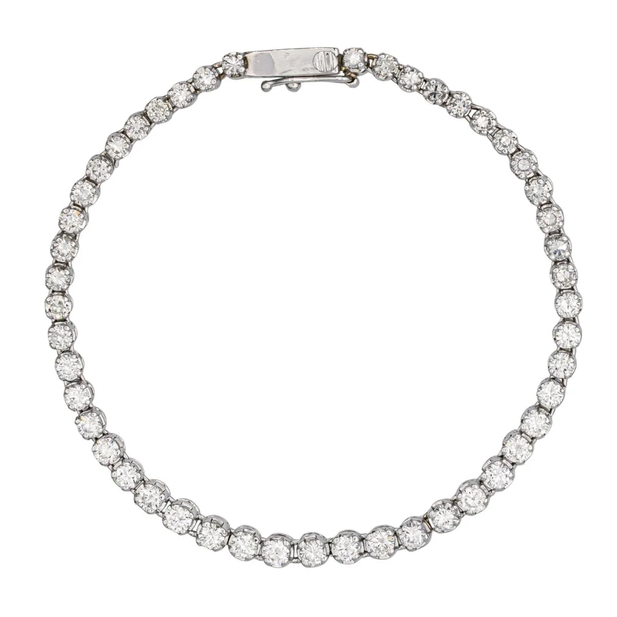 Bracelet Ligne en or blanc et diamants