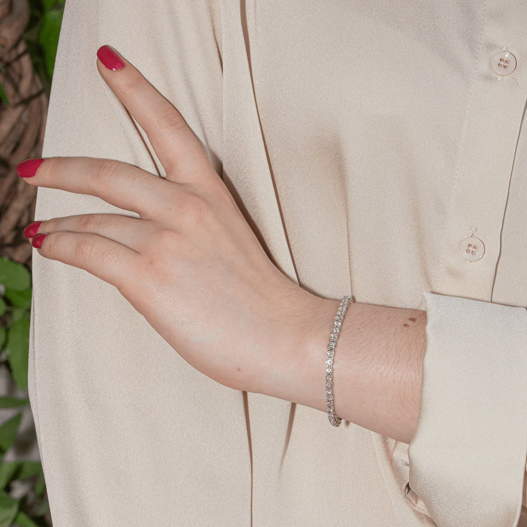 Bracelet Ligne en or blanc et diamants - Image 2