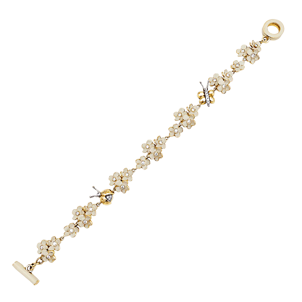 Bracelet ROBERTO COIN en or rose, émail et diamants - Image 6
