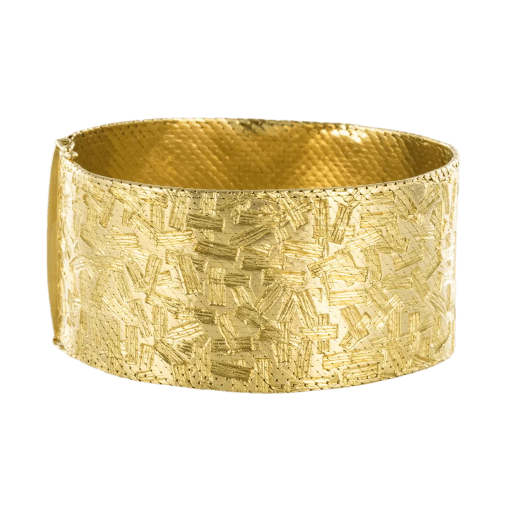 Bracelet Manchette en or jaune et or blanc - Image 5