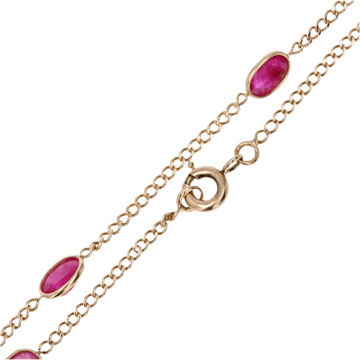 Bracelet Maille en or jaune et rubis - Image 5