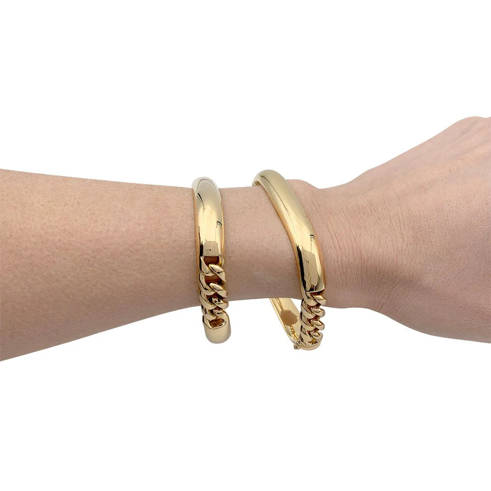 Bracelet semi rigide or jaune - Image 7