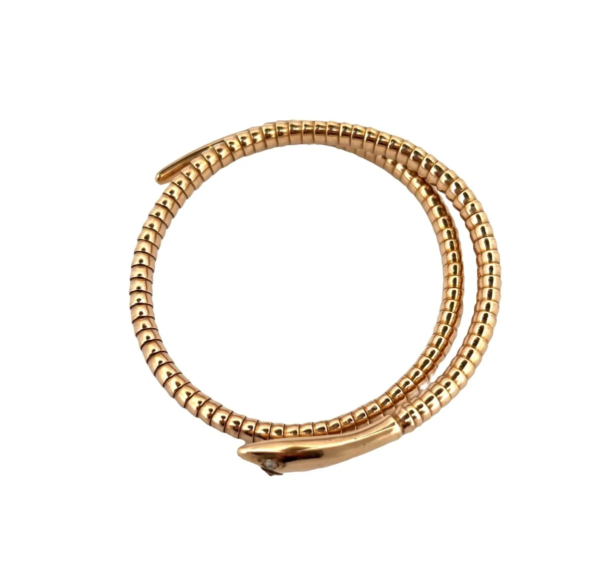Bracelet Souple REGD AND PAT serpent en or jaune - Image 3