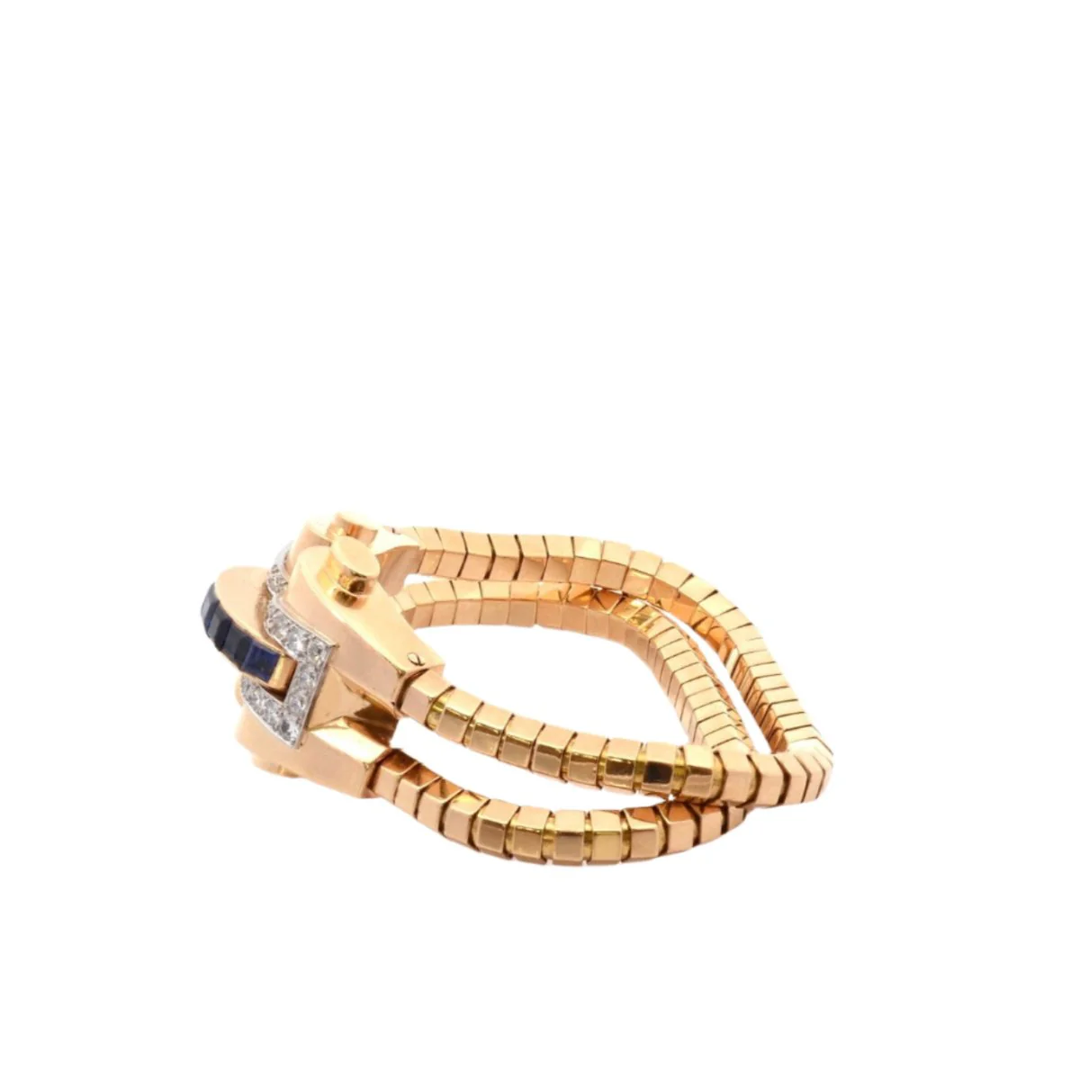 Bracelet BOUCHERON en or jaune, saphir et diamants - Image 3