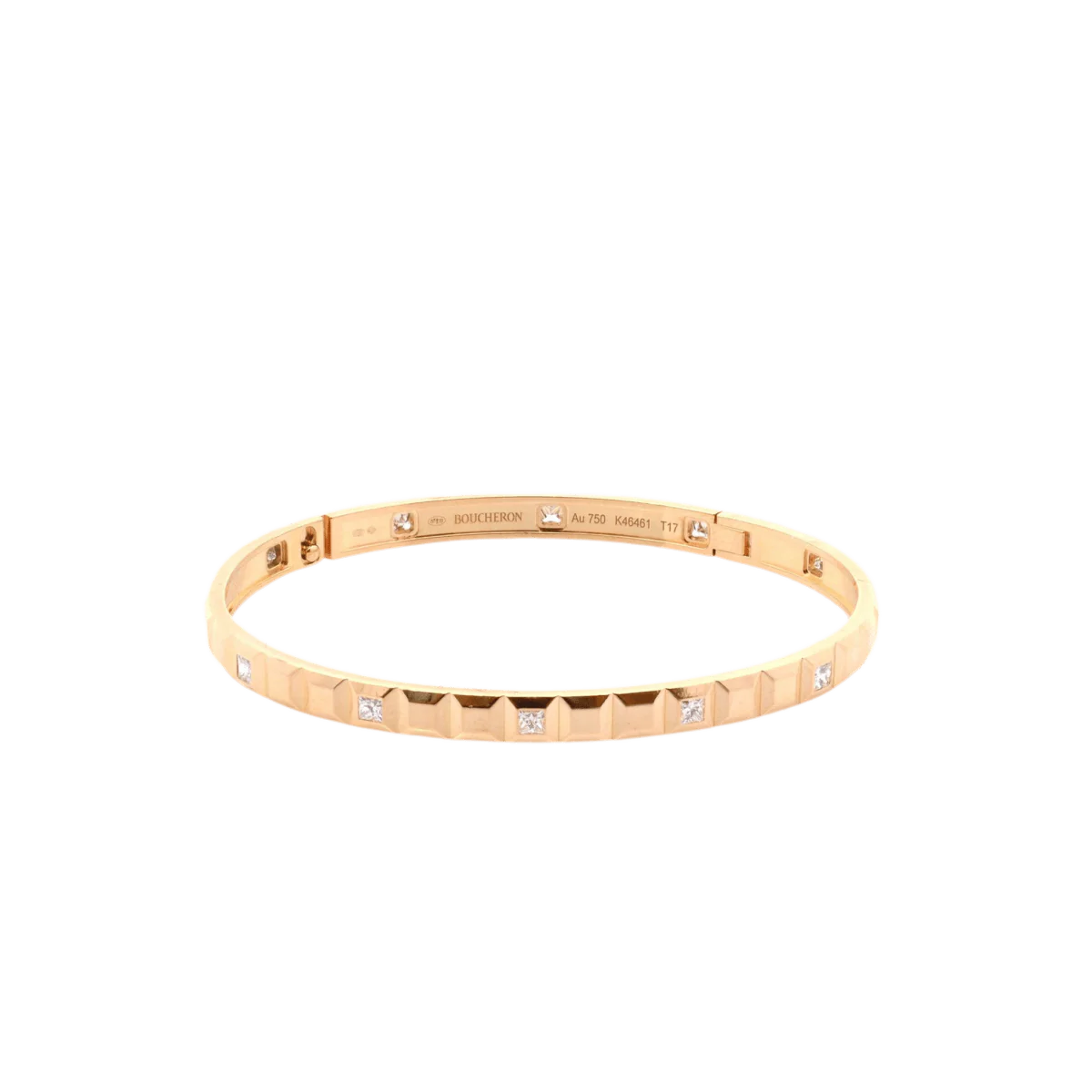 Bracelet BOUCHERON "Quatre Clou de Paris" en or jaune et diamants - Image 2