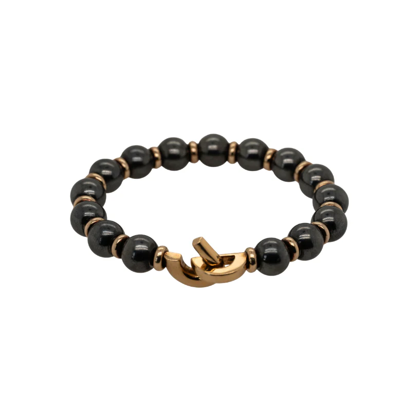 Bracelet Souple CARTIER en or jaune et hématite