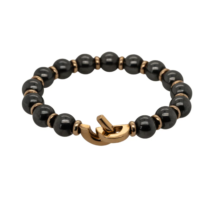 Bracelet Souple CARTIER en or jaune et hématite - Image 4