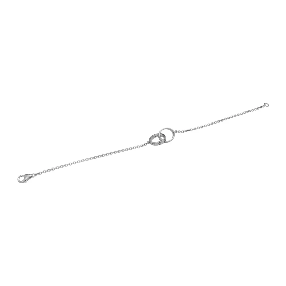 Bracelet souple Cartier, "Love", or blanc. - Image 2
