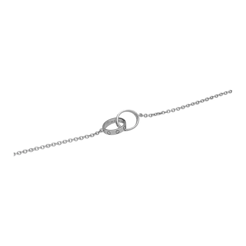 Bracelet souple Cartier, "Love", or blanc. - Image 3