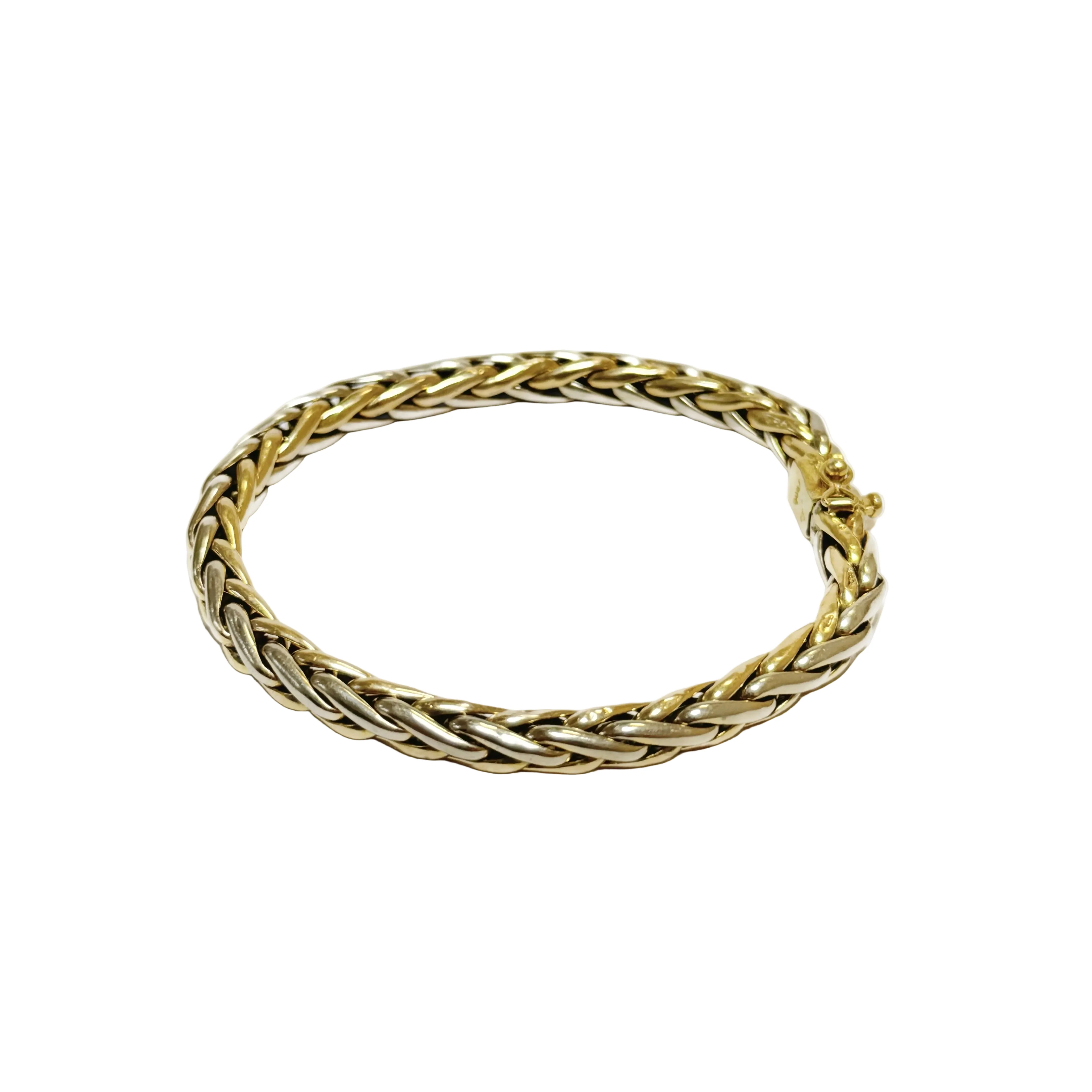 Bracelet Maille en or blanc et or jaune