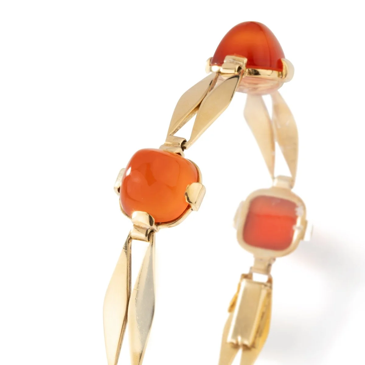 Bracelet Souple en or jaune et cornaline - Image 5
