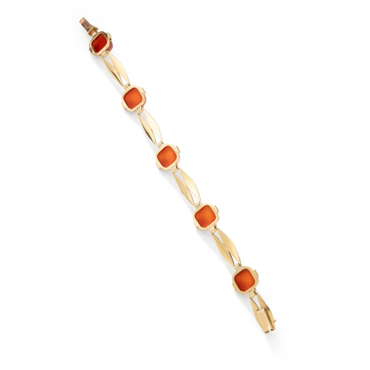 Bracelet Souple en or jaune et cornaline - Image 6