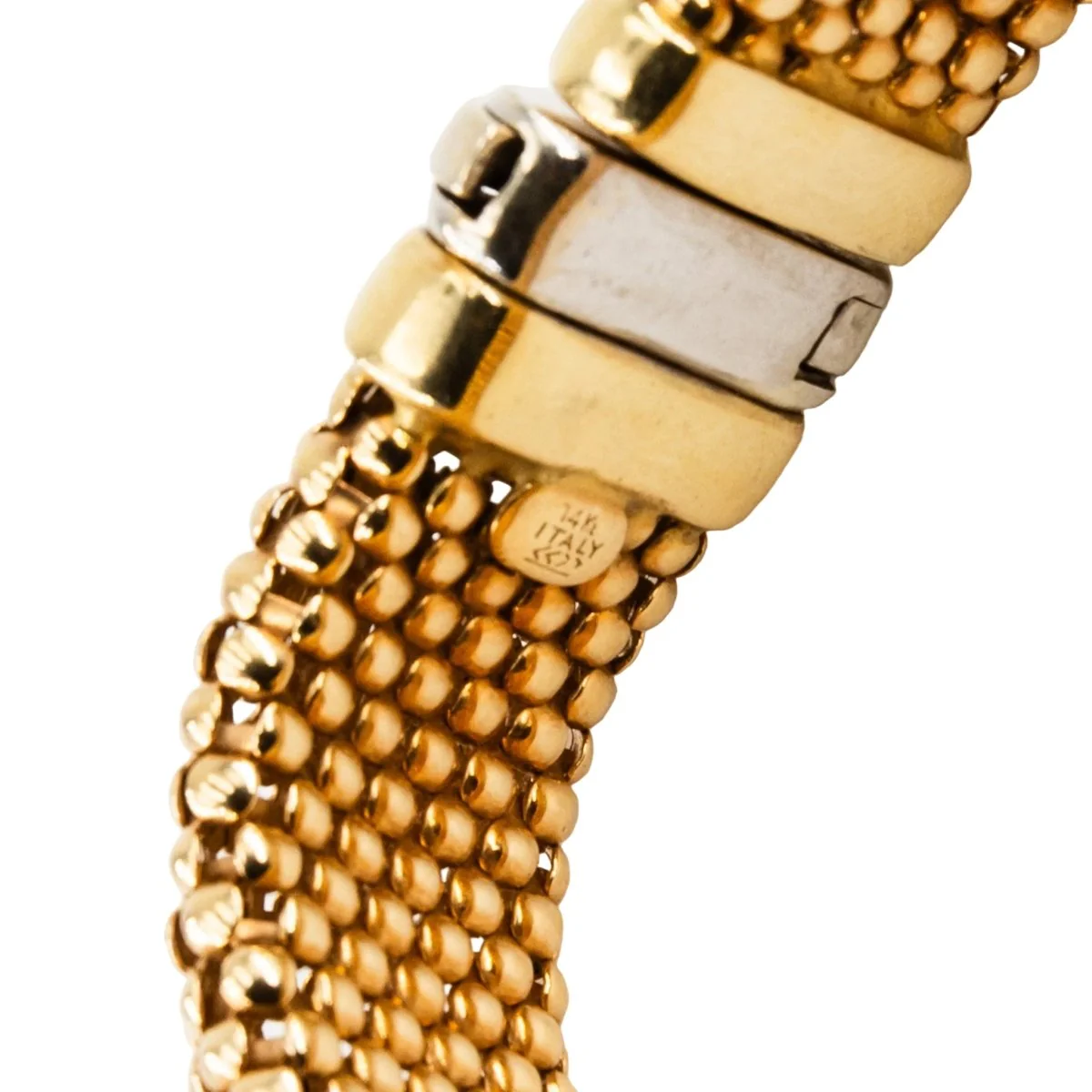 Bracelet Souple en or blanc et or jaune - Image 8