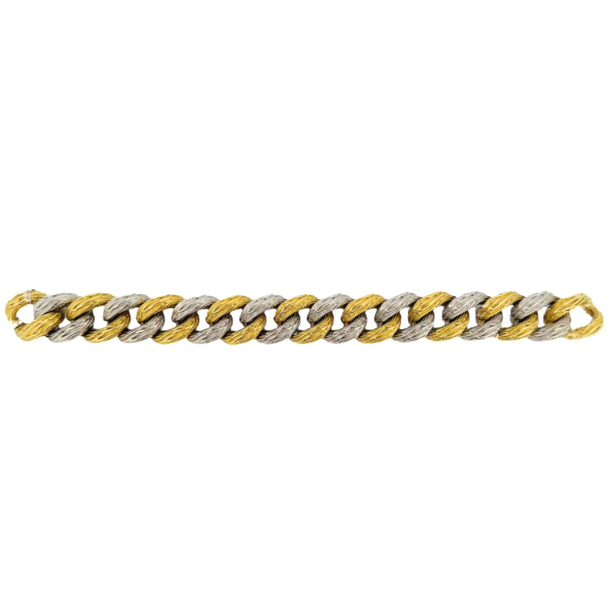 Bracelet souple VAN CLEEF & ARPELS en or jaune et or blanc - Image 3