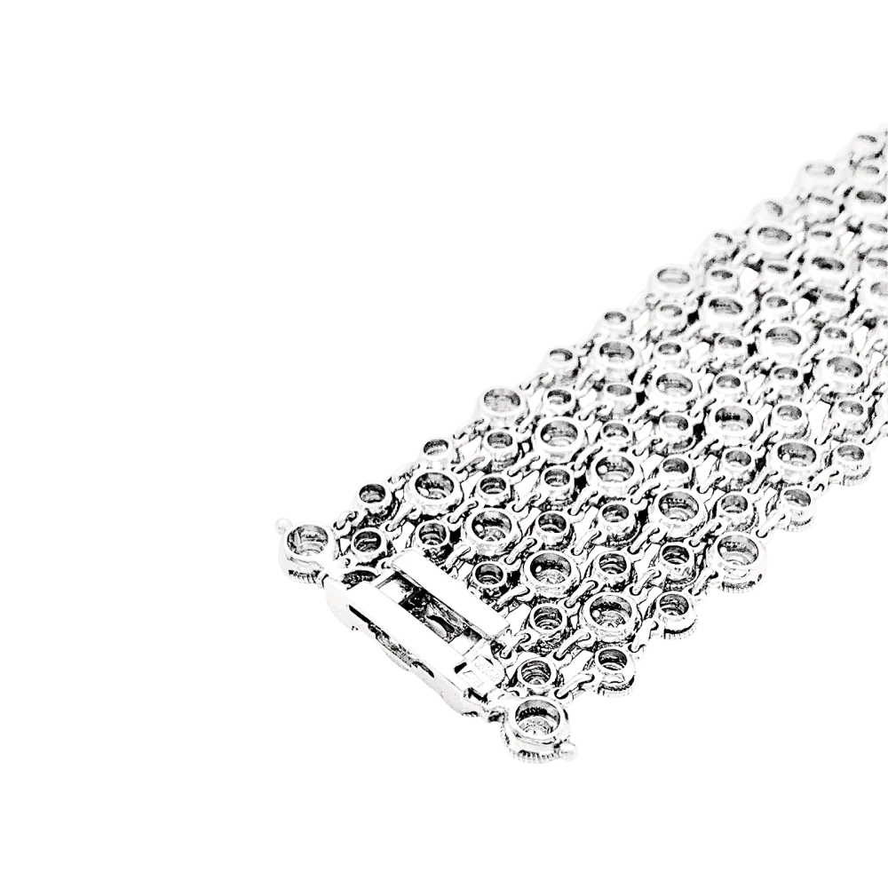 Bracelet Souple en or blanc et diamants - Image 5