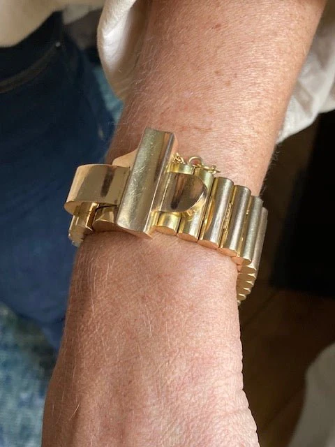 Bracelet Tank en or jaune - Image 5