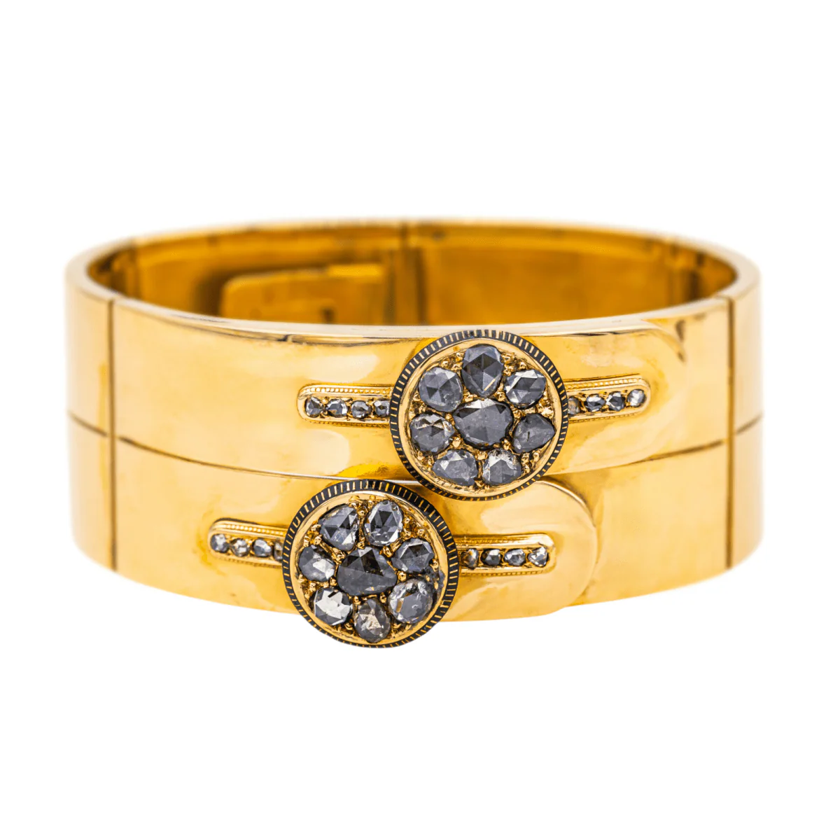 Bracelet Tank en or jaune et diamants