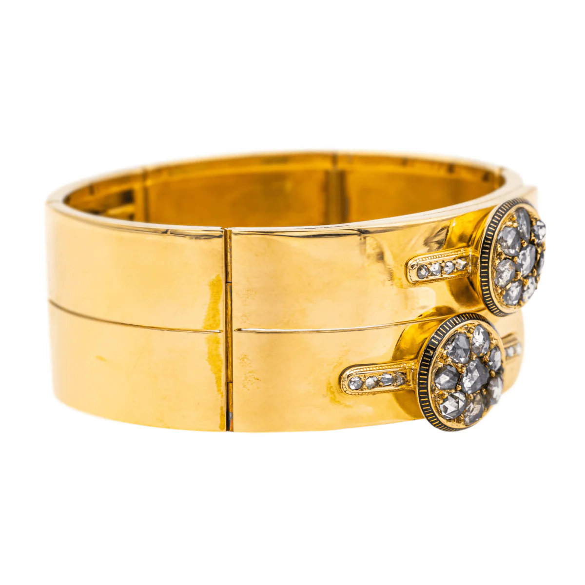 Bracelet Tank en or jaune et diamants - Image 6