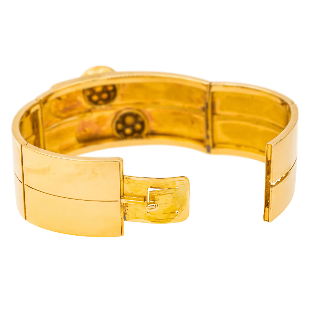 Bracelet Tank en or jaune et diamants - Image 8