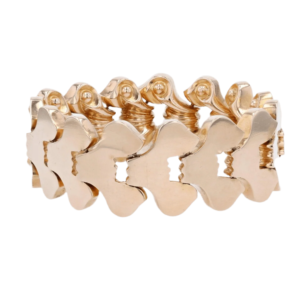 Bracelet Tank en or jaune - Image 3