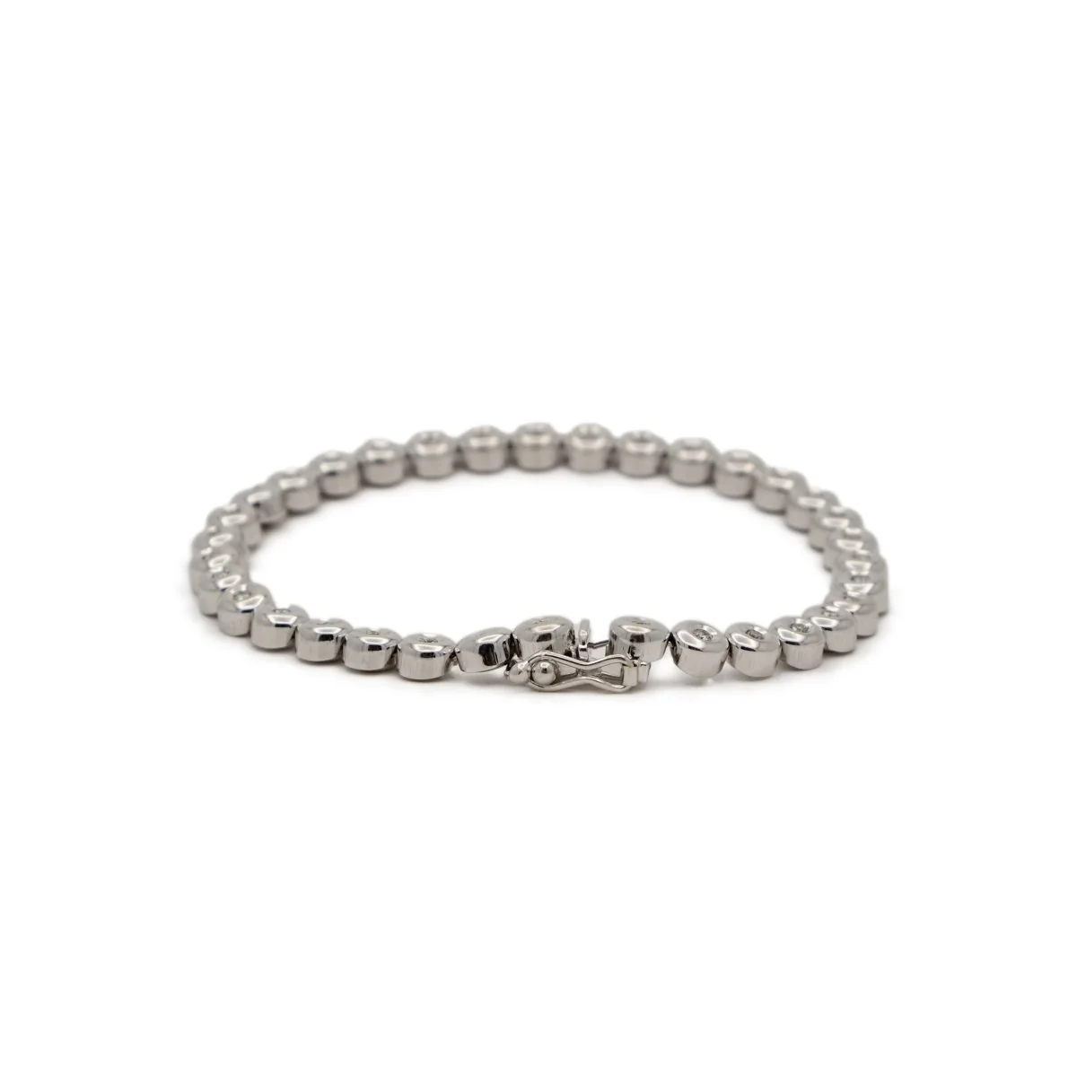 Bracelet tennis en or gris et diamants - Image 7