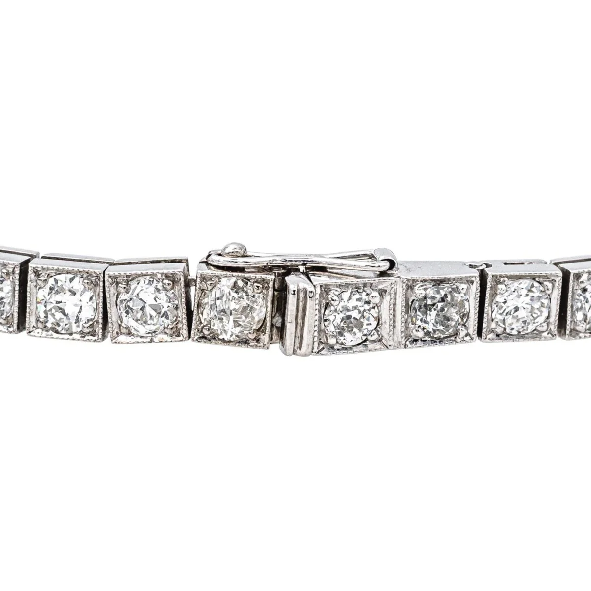 Bracelet Ligne en or blanc, platine et diamants - Image 4