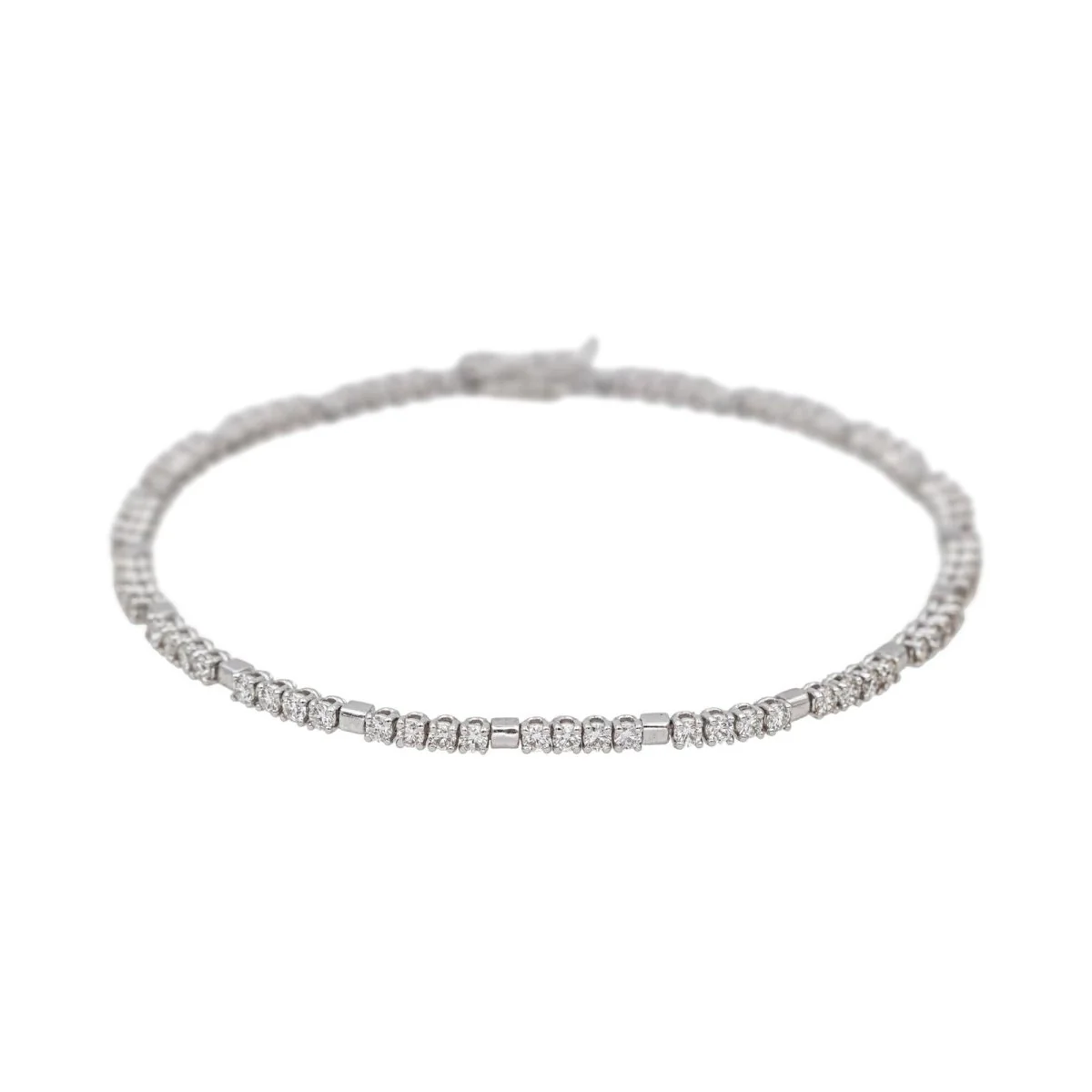 Bracelet Ligne en or blanc et diamants