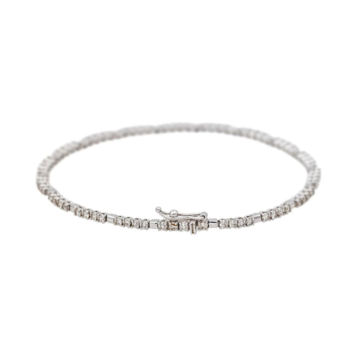 Bracelet Ligne en or blanc et diamants - Image 3