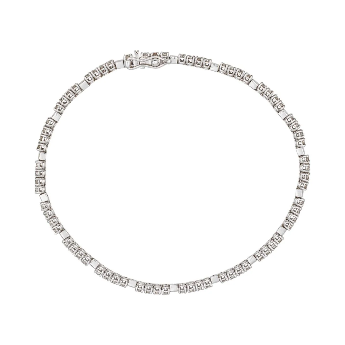 Bracelet Ligne en or blanc et diamants - Image 4