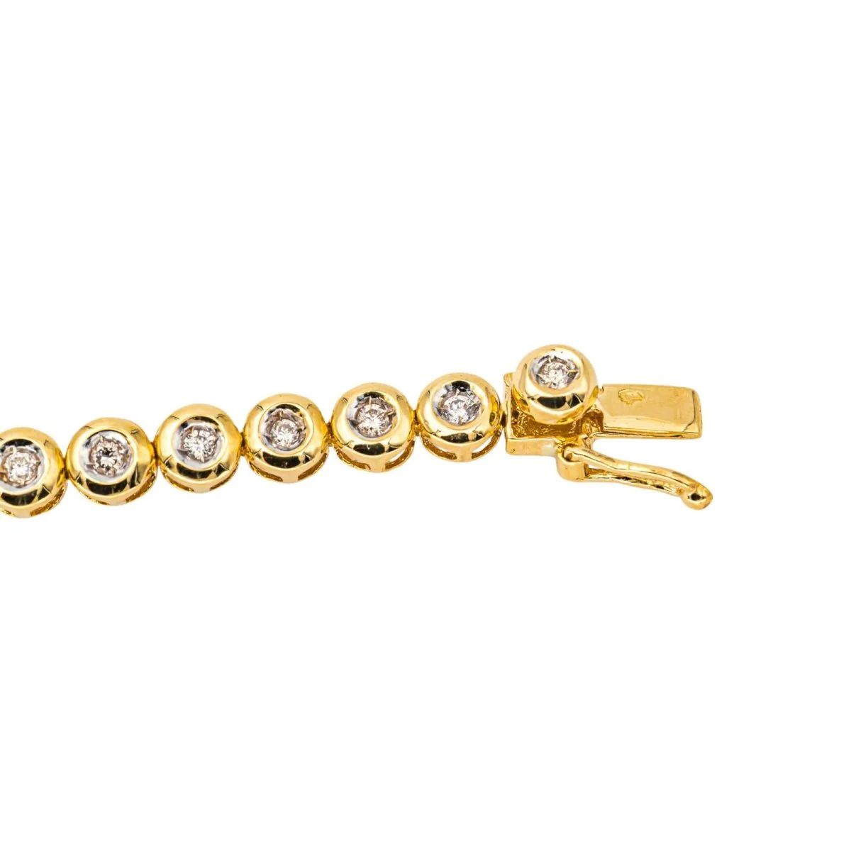 Bracelet Ligne en or jaune et diamants - Image 6