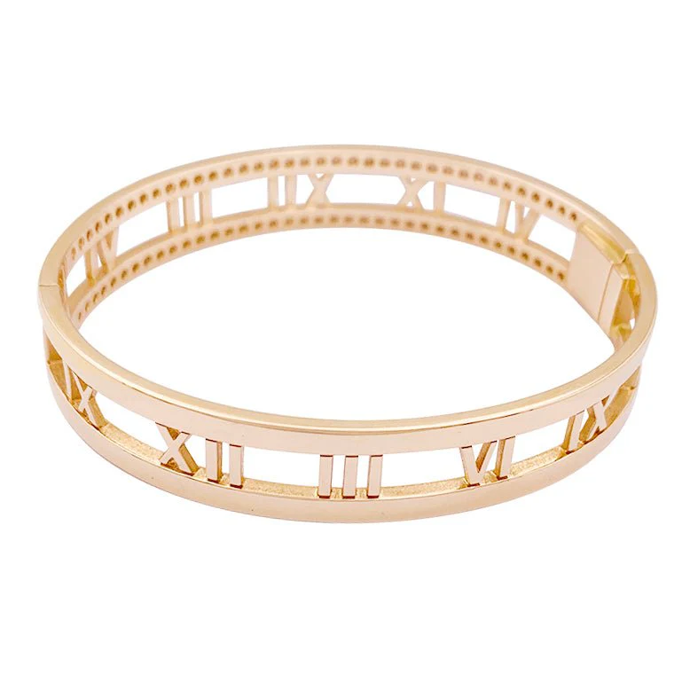 Bracelet TIFFANY & CO. "Atlas" en or rose et diamants - Image 2
