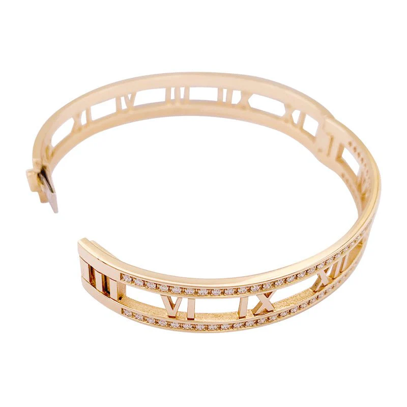 Bracelet TIFFANY & CO. "Atlas" en or rose et diamants - Image 4