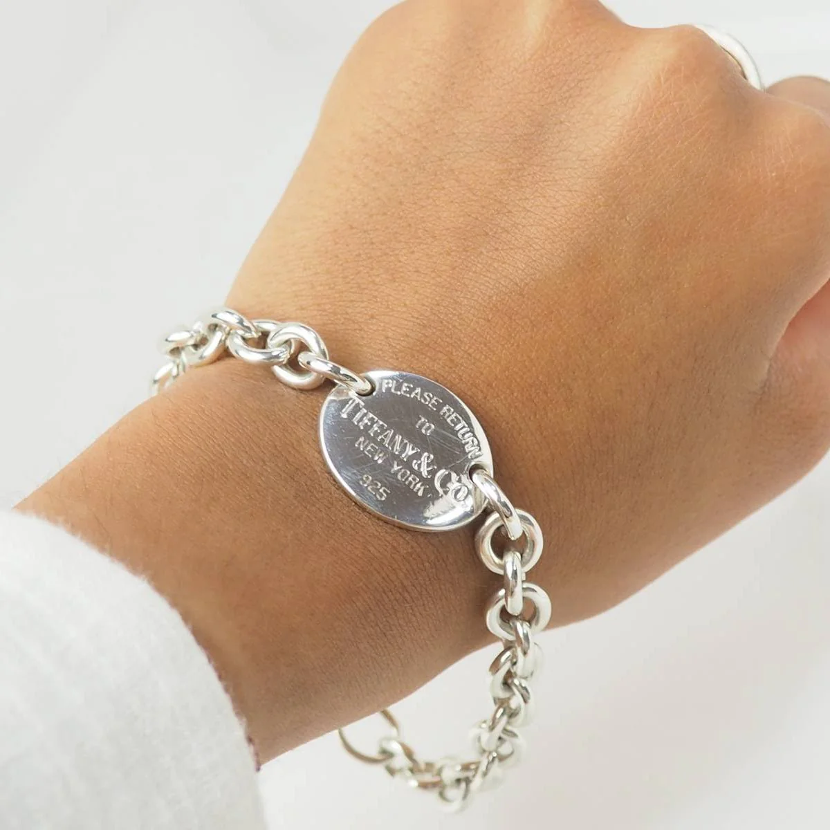 Bracelet Maille TIFFANY & CO. ovale en argent - Image 2