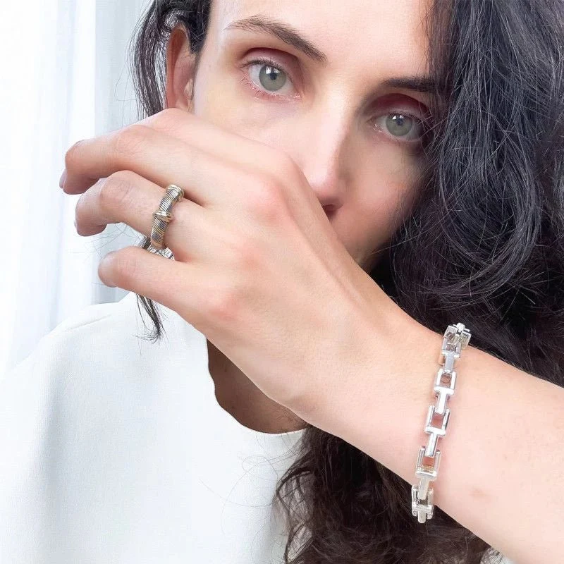 Bracelet Maille TIFFANY & CO. "Tiffany T" en argent - Image 2