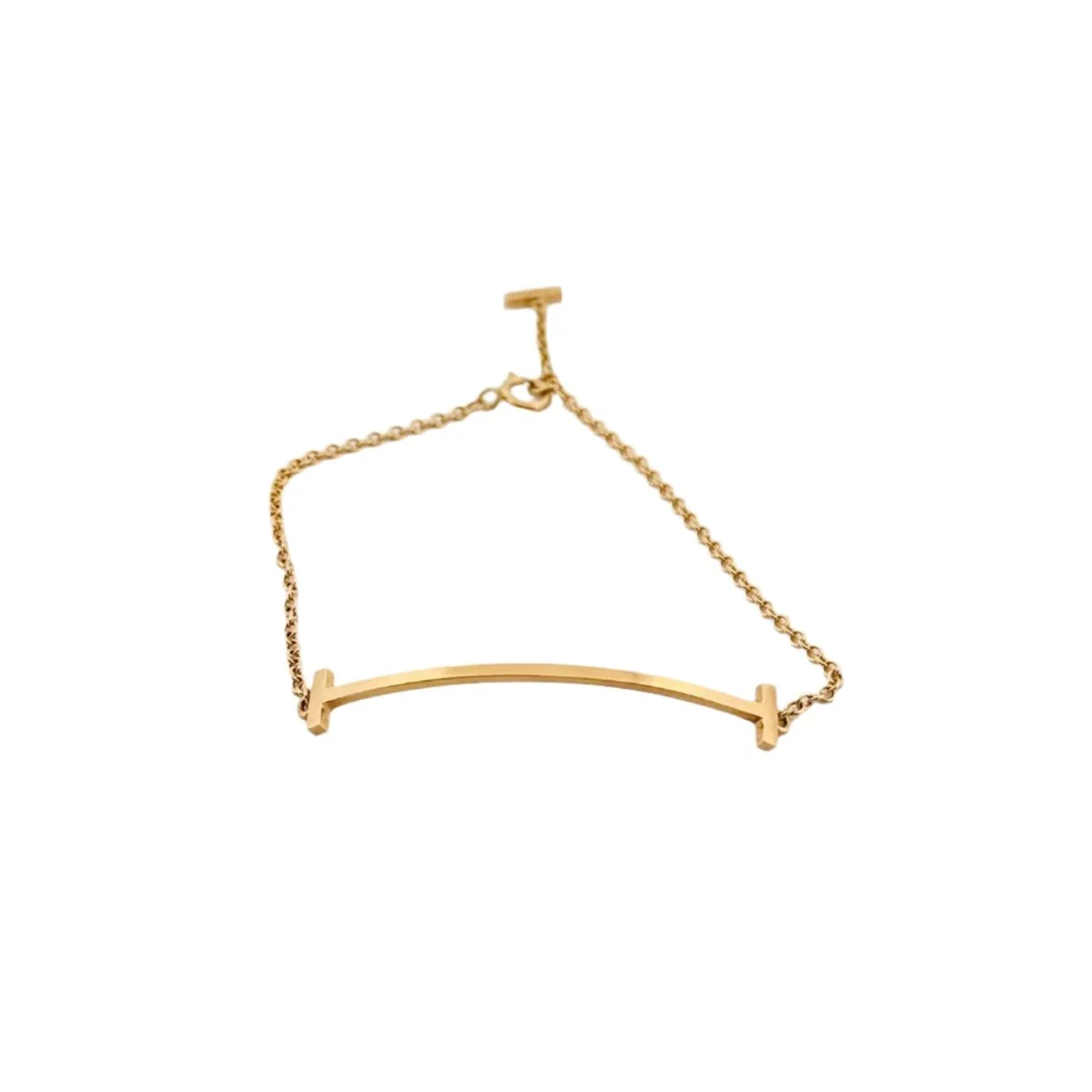 Bracelet TIFFANY & CO. "Tiffany T Smile" en or jaune - Image 2