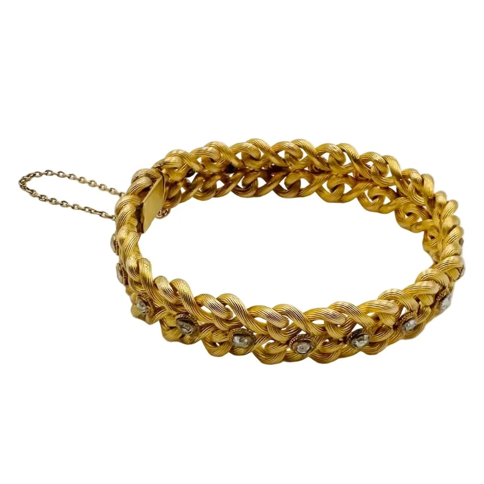 Bracelet Souple en or jaune et diamants