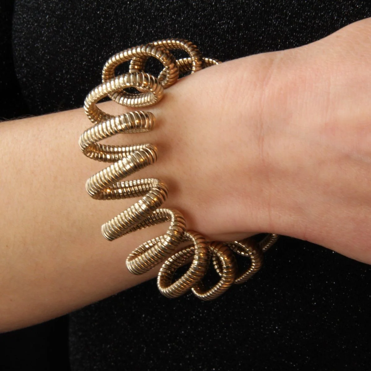Bracelet Jonc en vermeil et argent - Image 2