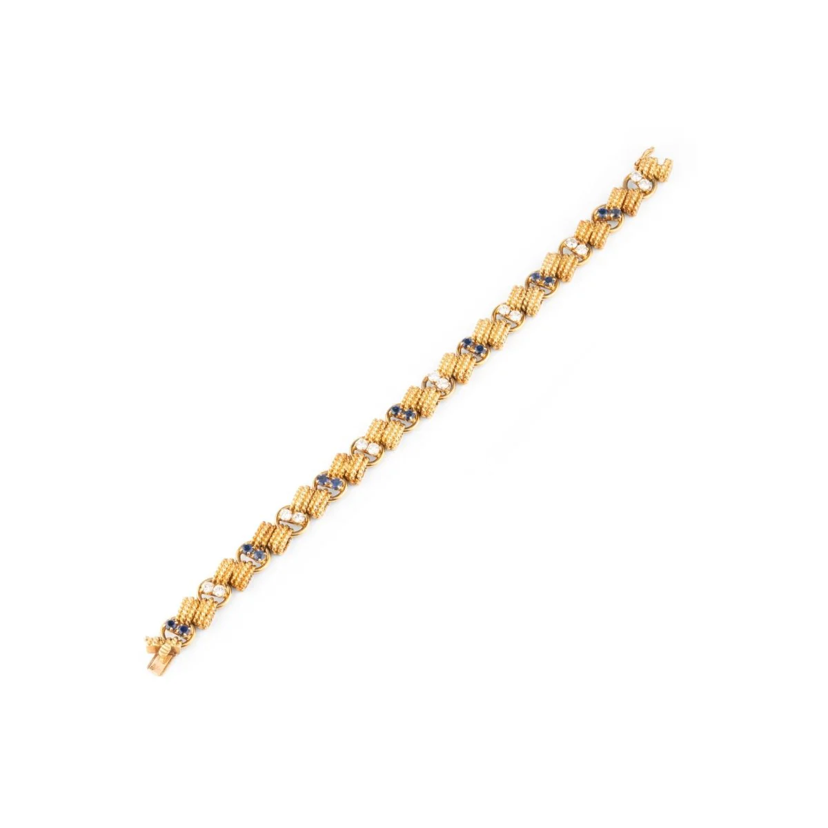 Bracelet VAN CLEEF & ARPELS en or jaune, saphirs et diamants