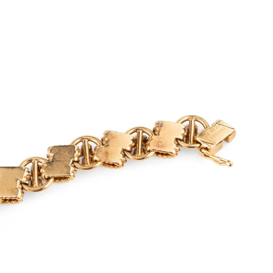 Bracelet VAN CLEEF & ARPELS en or jaune, saphirs et diamants - Image 5