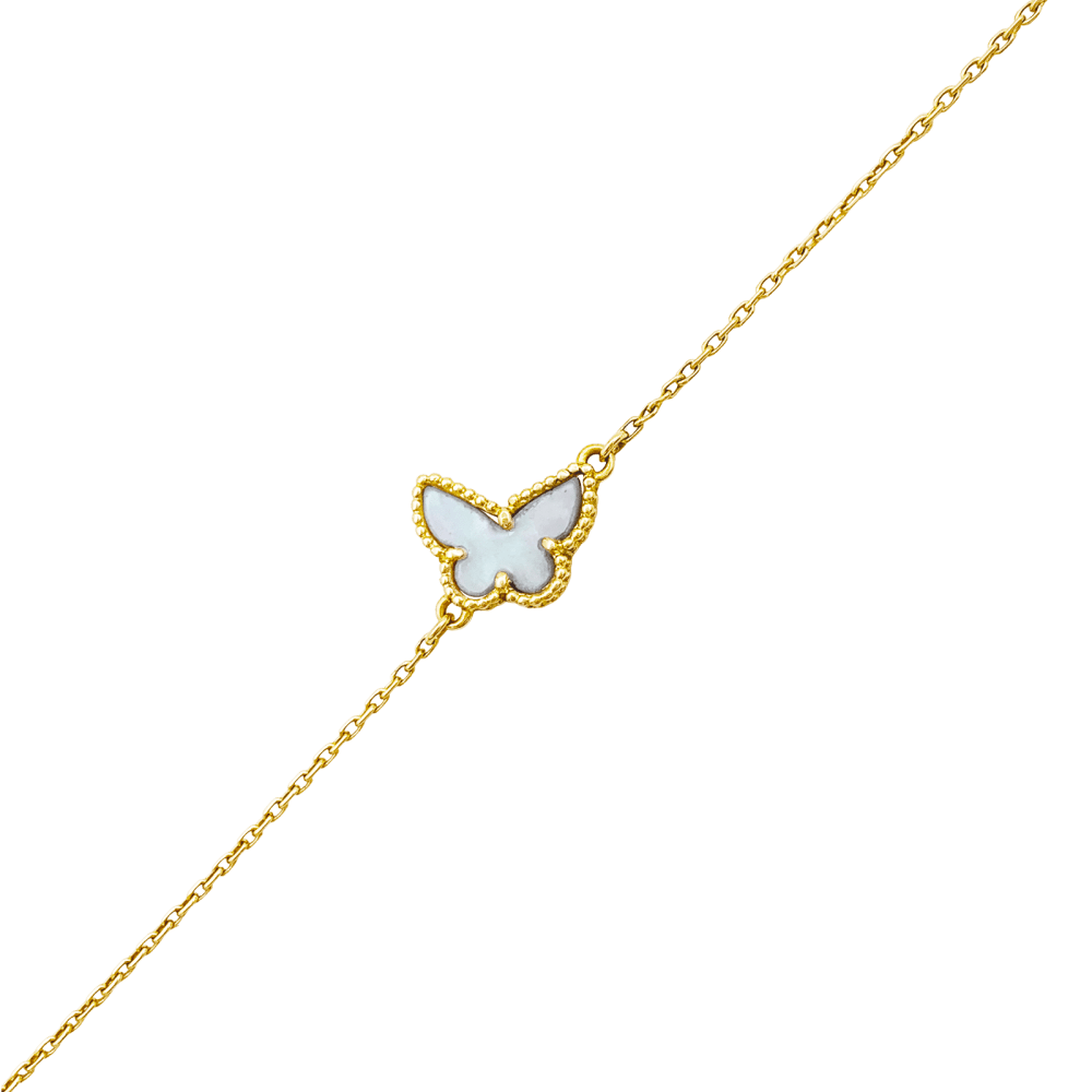 Bracelet VAN CLEEF & ARPELS Sweet Alhambra papillon en or jaune et nacre