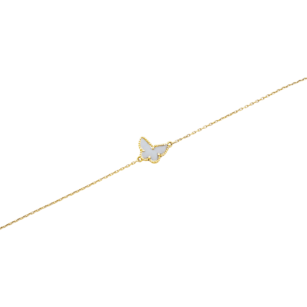 Bracelet VAN CLEEF & ARPELS Sweet Alhambra papillon en or jaune et nacre - Image 2