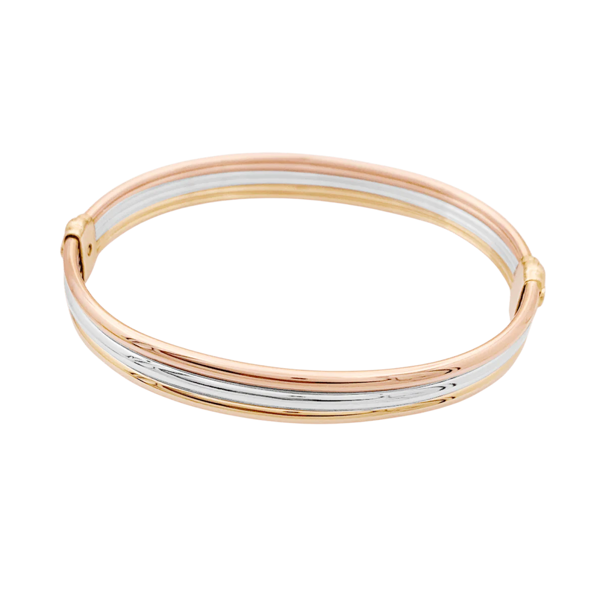 Bracelet Jonc CARTIER "Trinity" en or jaune, or rose et or blanc - Image 3