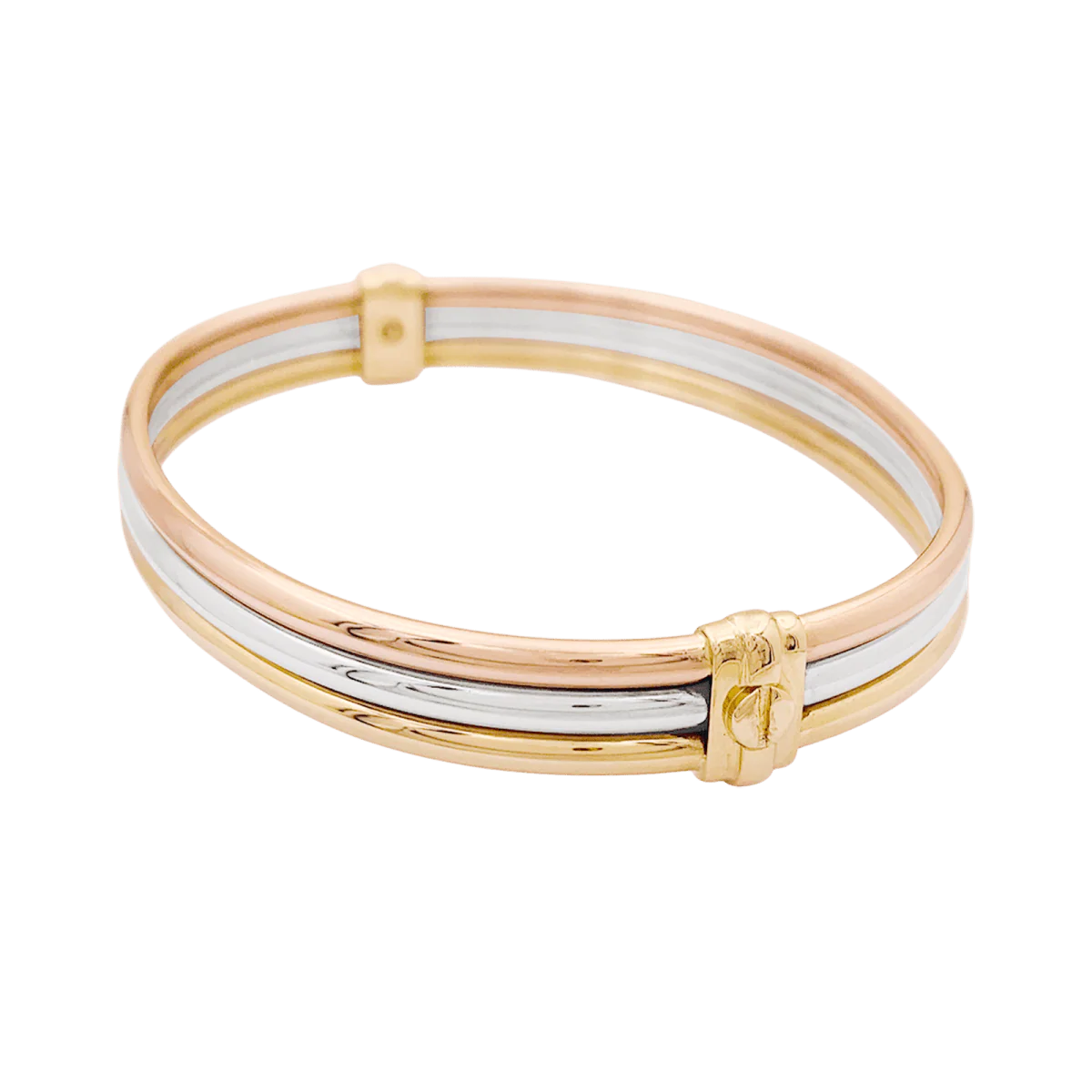 Bracelet Jonc CARTIER "Trinity" en or jaune, or rose et or blanc - Image 4