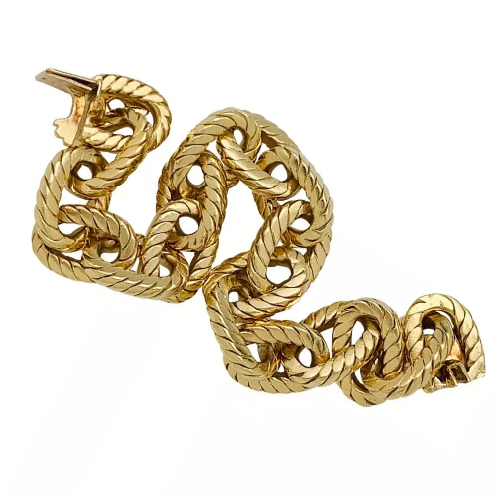 Bracelet vintage en or jaune - Image 4