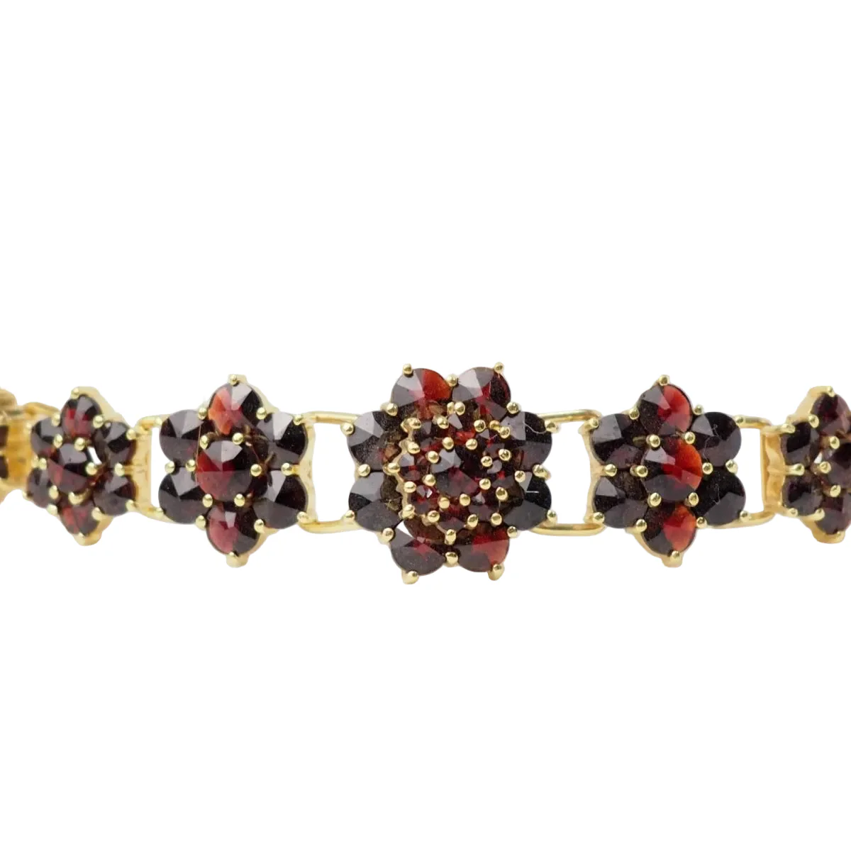 Bracelet vintage en or jaune et grenat - Image 9