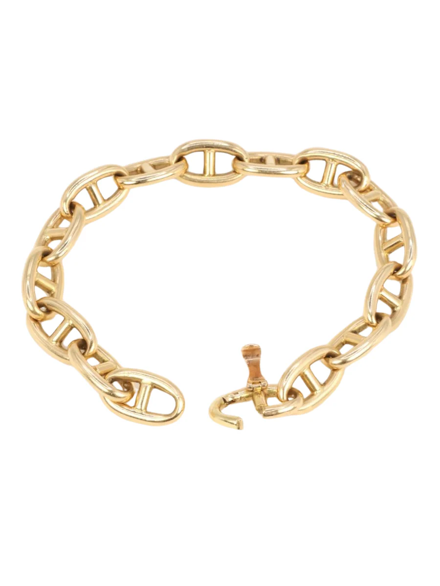 Bracelet vintage maille chaîne d’ancre en or jaune - Image 6
