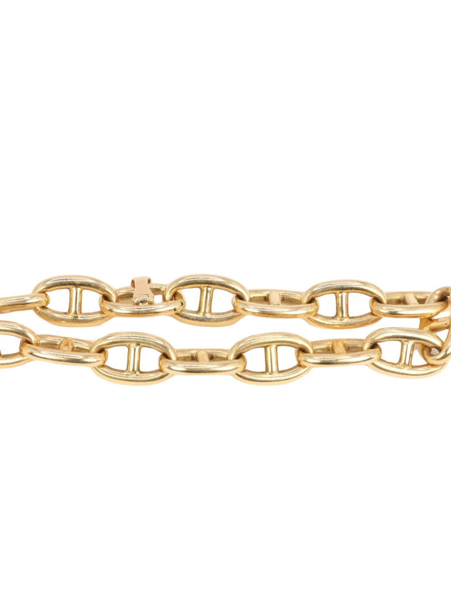 Bracelet vintage maille chaîne d’ancre en or jaune - Image 8